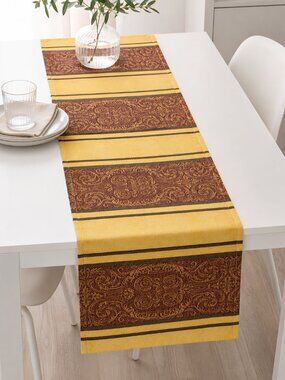Handmade Reversible Arabesque Table Runner 145×45 cm Designer Decor